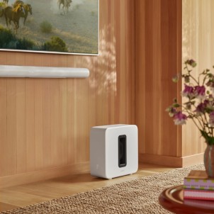 Sonos Sub 4 White Matt Subwoofer Wireless Wi-Fi 2 Woofer Force-Canceling Posizionabile in Verticale o in Orizzontale
