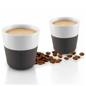 Eva Solo Bicchiere da Caffè Espresso 2pz Black 80ml Porcellana Guaina Silicone