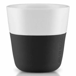 Eva Solo Bicchiere da Caffè Espresso 2pz Black 80ml Porcellana Guaina Silicone