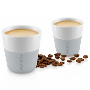 Eva Solo Bicchiere da Caffè Espresso 2pz Marble Grey 80ml Porcellana Guaina Silicone