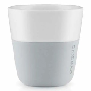 Eva Solo Bicchiere da Caffè Espresso 2pz Marble Grey 80ml Porcellana Guaina Silicone