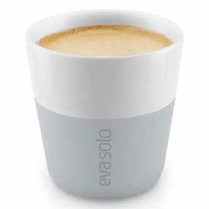 Eva Solo Bicchiere da Caffè Espresso 2pz Marble Grey 80ml Porcellana Guaina Silicone