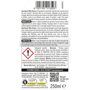 Nuncas Sportswear Bike Cleaner 250ml Detergente Concentrato per la Pulizia di Biciclette da Corsa