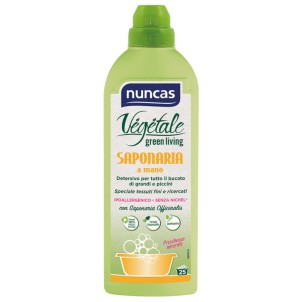 Nuncas Vegetale Saponaria a Mano 750ml Detersivo Liquido Bucato a Mano Ipoallergenico Concentrato 25 Lavaggi