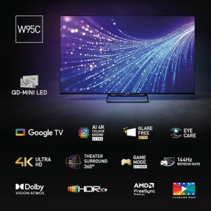 Panasonic TN-55W95CEZS TV 55" 4K QD Mini LED GlareFree Ultra Smart Google TV Theater Surround 360°