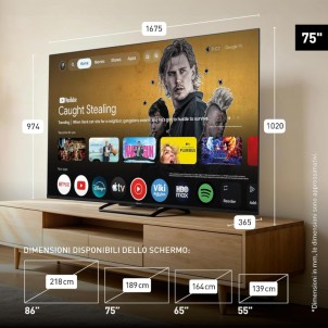Panasonic TN-75W95CEZS TV 75" 4K QD Mini LED GlareFree Ultra Smart Google TV Theater Surround 360°
