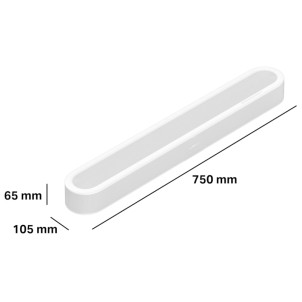 Sonos Beam Ultra White Soundbar DolbyAtmos Wi-Fi AirPlay 2 Bluetooth Multiroom TruePlay AI Speech Enhancement