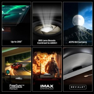 Hisense PX4 Pro Laser Cinema 4K Smart Vidaa Videoproiettore Ottica Corta 80"-200" 3500 ANSI Lumens Contrasto 6500:1