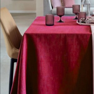Maison Sucrée Tovaglia Korin var.10 Bourdeaux 155x225 Tessuto AntiMacchia NoStiro