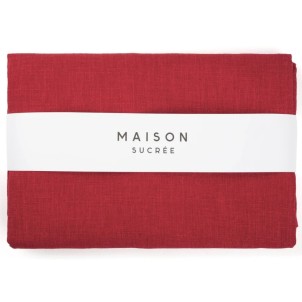 Maison Sucrée Tovaglia Korin var.10 Bourdeaux 155x265 Tessuto AntiMacchia NoStiro