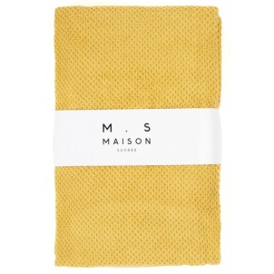 Maison Sucrée Asciugamani Viso e Ospite Pepe var.12 Mostarda Spugna 100% Cotone