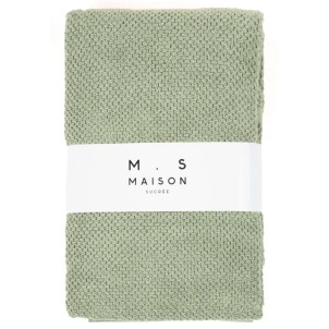Maison Sucrée Asciugamani Viso e Ospite Pepe var.43 Pistacchio Spugna 100% Cotone