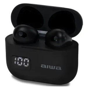 Aiwa ETWS-150BK Black Auricolari Bluetooth TrueWireless Autonomia 4-12h Custodia