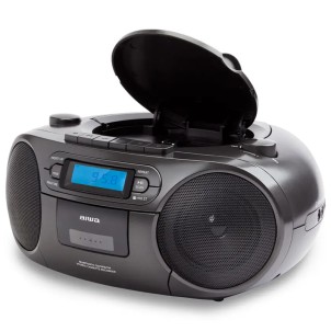 Aiwa RC-250BK Black Stereo Portatile Radio FM Cassetta CD MP3 USB Bluetooth Aux