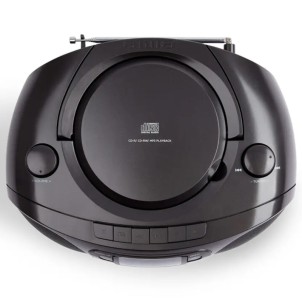 Aiwa RC-250BK Black Stereo Portatile Radio FM Cassetta CD MP3 USB Bluetooth Aux