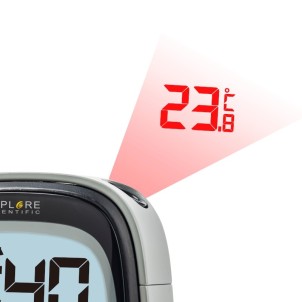 ExploreScientific RDP3007 Orologio Proiezione Sveglia Calendario Temperatura